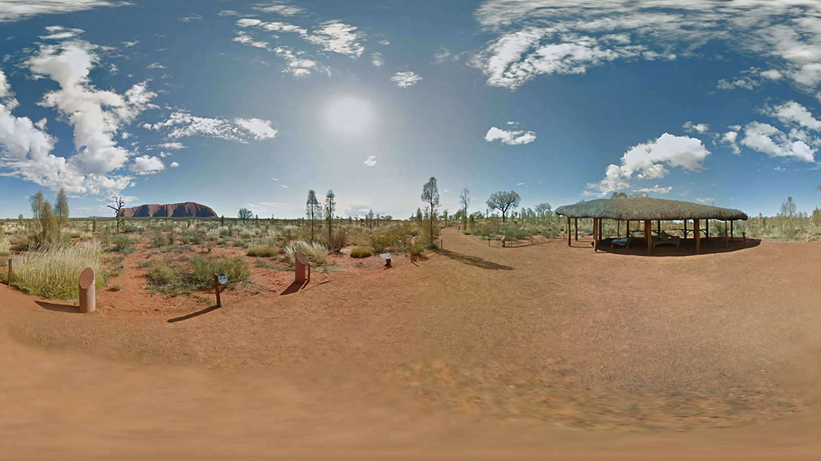 Uluru photoshoot Wide-shot of the Australian desert with Uluru in the background.